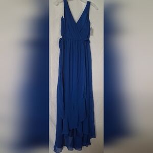 David's Bridal Royal Blue Maxi Dress